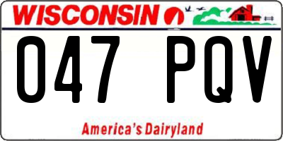 WI license plate 047PQV