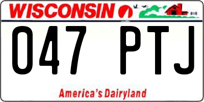 WI license plate 047PTJ