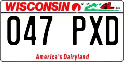 WI license plate 047PXD