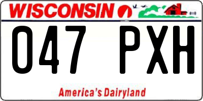 WI license plate 047PXH