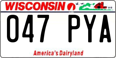 WI license plate 047PYA