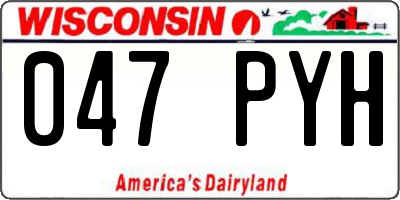 WI license plate 047PYH