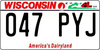 WI license plate 047PYJ