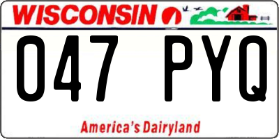WI license plate 047PYQ