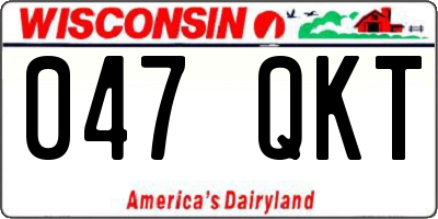 WI license plate 047QKT