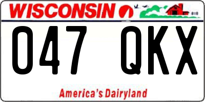 WI license plate 047QKX