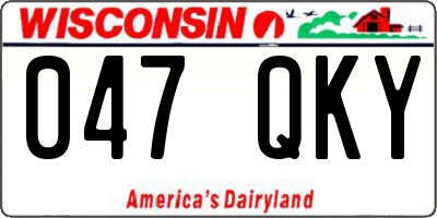 WI license plate 047QKY