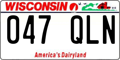 WI license plate 047QLN