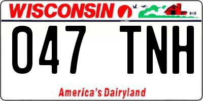 WI license plate 047TNH