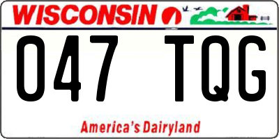 WI license plate 047TQG
