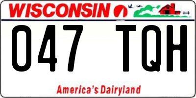 WI license plate 047TQH