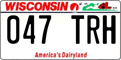 WI license plate 047TRH
