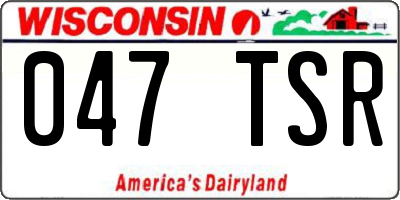 WI license plate 047TSR