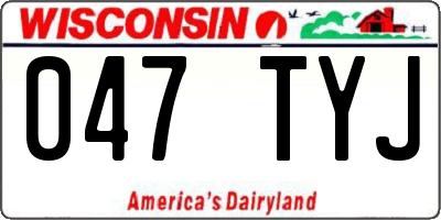 WI license plate 047TYJ