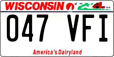 WI license plate 047VFI