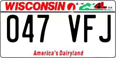 WI license plate 047VFJ