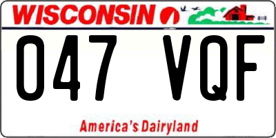 WI license plate 047VQF
