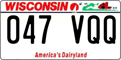 WI license plate 047VQQ