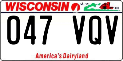 WI license plate 047VQV
