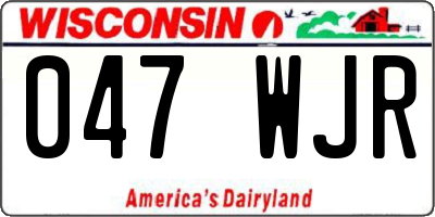 WI license plate 047WJR