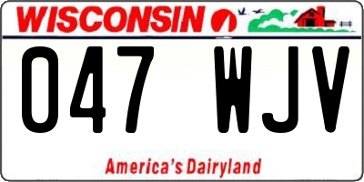 WI license plate 047WJV