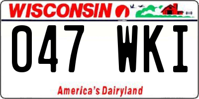 WI license plate 047WKI