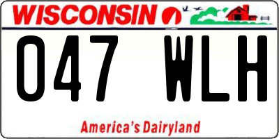 WI license plate 047WLH