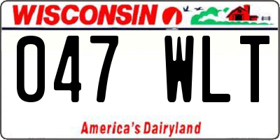 WI license plate 047WLT