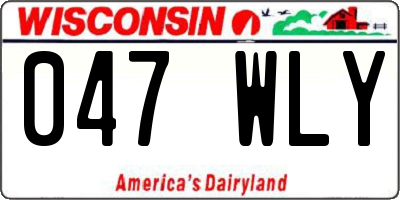 WI license plate 047WLY