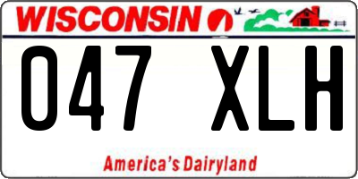 WI license plate 047XLH