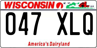 WI license plate 047XLQ