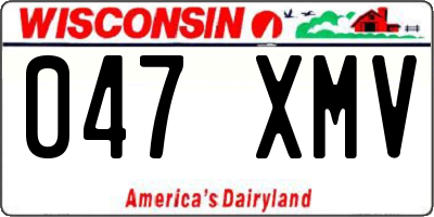 WI license plate 047XMV