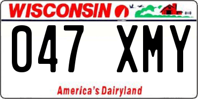 WI license plate 047XMY