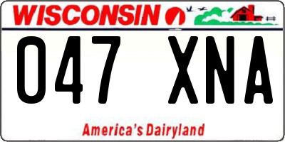 WI license plate 047XNA