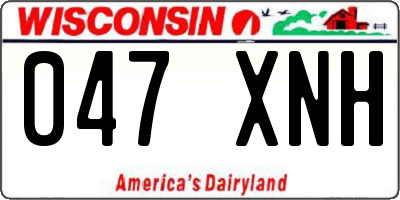 WI license plate 047XNH