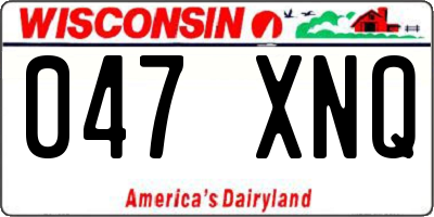 WI license plate 047XNQ
