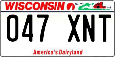 WI license plate 047XNT