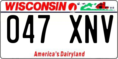WI license plate 047XNV