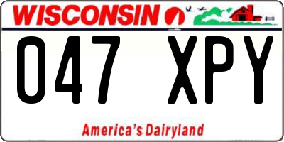 WI license plate 047XPY