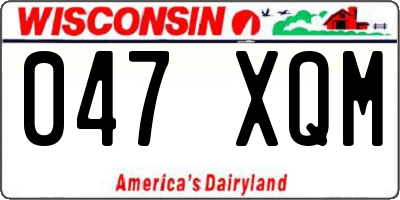 WI license plate 047XQM