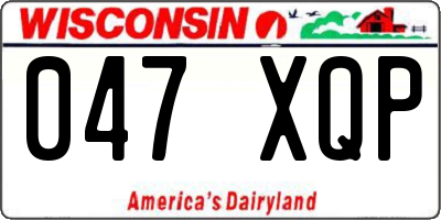WI license plate 047XQP