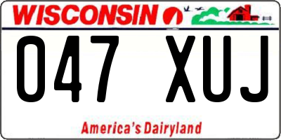 WI license plate 047XUJ