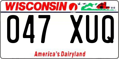 WI license plate 047XUQ