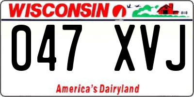WI license plate 047XVJ