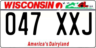 WI license plate 047XXJ