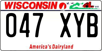 WI license plate 047XYB
