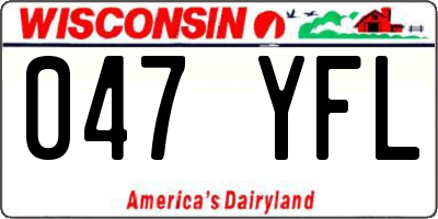 WI license plate 047YFL