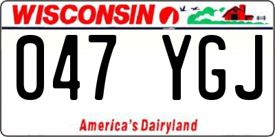 WI license plate 047YGJ