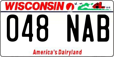 WI license plate 048NAB