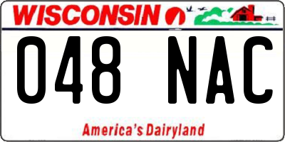 WI license plate 048NAC